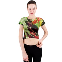 Enigma 1 Crew Neck Crop Top by bestdesignintheworld