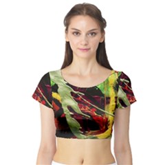 Enigma 1 Short Sleeve Crop Top by bestdesignintheworld