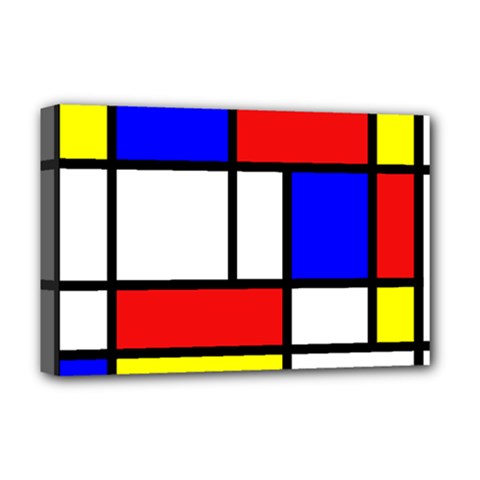 Piet Mondrian Mondriaan Style Deluxe Canvas 18  X 12   by yoursparklingshop