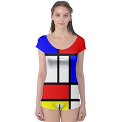 Piet Mondrian Mondriaan Style Boyleg Leotard  by yoursparklingshop