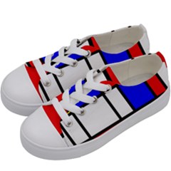 Piet Mondrian Mondriaan Style Kids  Low Top Canvas Sneakers by yoursparklingshop