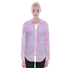 Soft Pink Watercolor Art Womens Long Sleeve Shirt