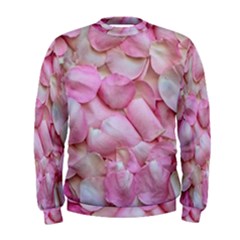Romantic Pink Rose Petals Floral  Men s Sweatshirt by yoursparklingshop