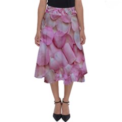 Romantic Pink Rose Petals Floral  Perfect Length Midi Skirt by yoursparklingshop