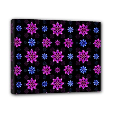 Stylized Dark Floral Pattern Canvas 10  X 8  by dflcprints