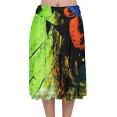 I Wonder 1 Velvet Flared Midi Skirt by bestdesignintheworld