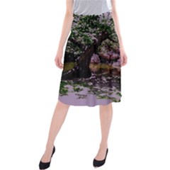 Old Tree 6 Midi Beach Skirt by bestdesignintheworld