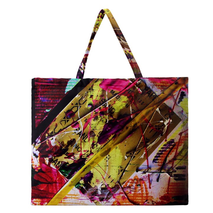 Absurd Theater In And Out 12 Zipper Large Tote Bag