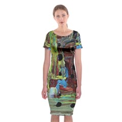 Point Of View 9 Classic Short Sleeve Midi Dress by bestdesignintheworld