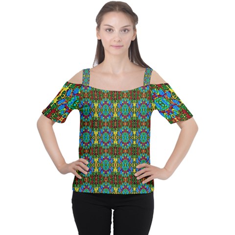 Colorful-29 Cutout Shoulder Tee by ArtworkByPatrick