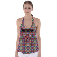 Colorful-30 Babydoll Tankini Top