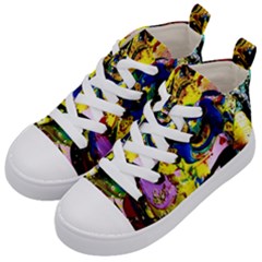 Yellow Roses 2 Kid s Mid-top Canvas Sneakers