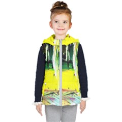 Poppies In An Abandoned Yard 10 Kid s Hooded Puffer Vest