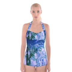 Close To Pinky,s House 9 Boyleg Halter Swimsuit 