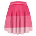 Pink Scarlet Gradient Stripes Pattern High Waist Skirt View2