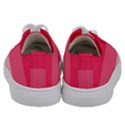 Pink Scarlet Gradient Stripes Pattern Kids  Low Top Canvas Sneakers View4