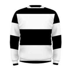 Black And White Striped Pattern Stripes Horizontal Men s Sweatshirt