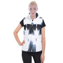 Portrait Panther Women s Button Up Vest by Modern2018