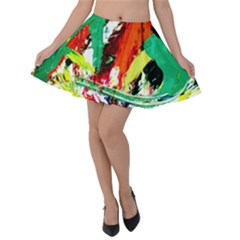 Tulips First Sprouts 7 Velvet Skater Skirt by bestdesignintheworld