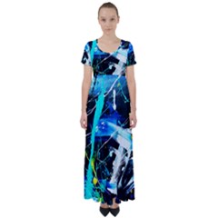 My Brain reflecrion 1/1 High Waist Short Sleeve Maxi Dress