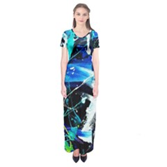 My Brain reflecrion 1/1 Short Sleeve Maxi Dress