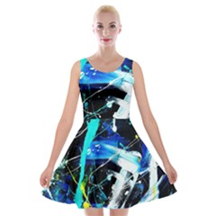 My Brain reflecrion 1/1 Velvet Skater Dress