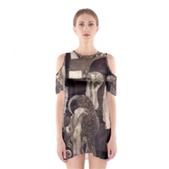 Jurisprudence - Gustav Klimt Shoulder Cutout One Piece by Valentinaart