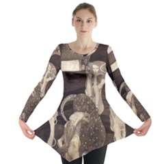 Jurisprudence - Gustav Klimt Long Sleeve Tunic  by Valentinaart