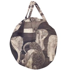 Jurisprudence - Gustav Klimt Giant Round Zipper Tote by Valentinaart