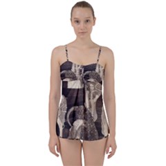 Jurisprudence - Gustav Klimt Babydoll Tankini Set by Valentinaart