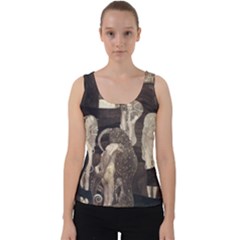 Jurisprudence - Gustav Klimt Velvet Tank Top by Valentinaart