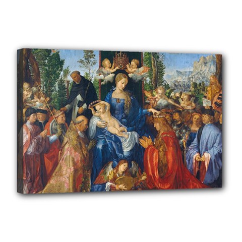 Feast Of The Rosary - Albrecht Dürer Canvas 18  X 12  by Valentinaart