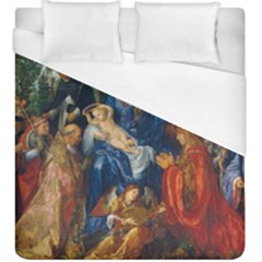 Feast Of The Rosary - Albrecht Dürer Duvet Cover (king Size) by Valentinaart