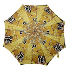 The Embrace - Gustav Klimt Hook Handle Umbrellas (large) by Valentinaart