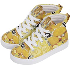 The Embrace - Gustav Klimt Kid s Hi-top Skate Sneakers by Valentinaart