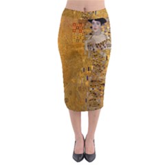 Adele Bloch-bauer I - Gustav Klimt Midi Pencil Skirt by Valentinaart