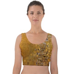 Adele Bloch-bauer I - Gustav Klimt Velvet Crop Top by Valentinaart