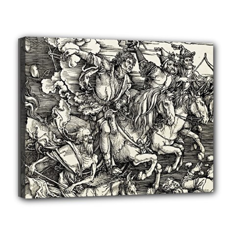 Four Horsemen Of The Apocalypse - Albrecht Dürer Canvas 14  X 11  by Valentinaart