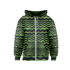 Modern Wavy Stripes Pattern Kids  Zipper Hoodie by dflcprints