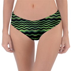Modern Wavy Stripes Pattern Reversible Classic Bikini Bottoms by dflcprints