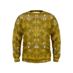 Golden Stars In Modern Renaissance Style Kids  Sweatshirt by pepitasart