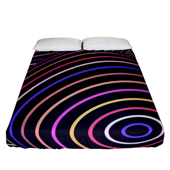 Abtract Colorful Spheres Fitted Sheet (Queen Size)