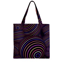 Abtract Colorful Spheres Zipper Grocery Tote Bag