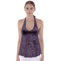 Abtract Colorful Spheres Babydoll Tankini Top