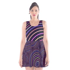 Abtract Colorful Spheres Scoop Neck Skater Dress