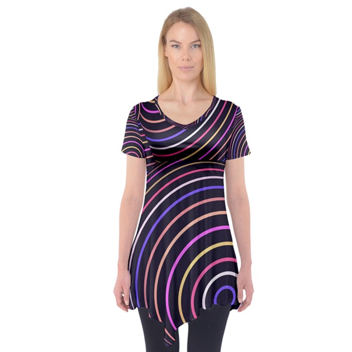 Abtract Colorful Spheres Short Sleeve Tunic 