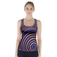 Abtract Colorful Spheres Racer Back Sports Top