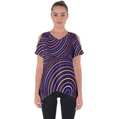 Abtract Colorful Spheres Cut Out Side Drop Tee