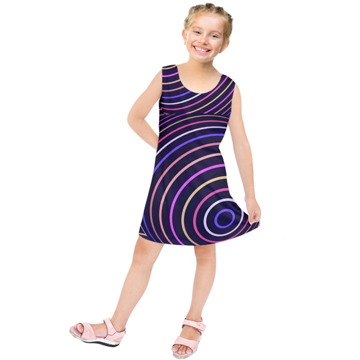 Abtract Colorful Spheres Kids  Tunic Dress