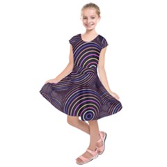 Abtract Colorful Spheres Kids  Short Sleeve Dress